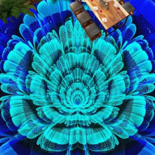 3D Blue Epoxy Flooring