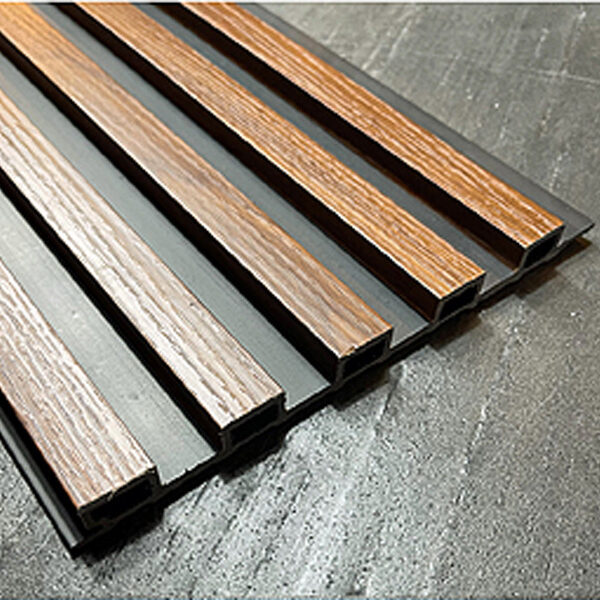 FP-192 Walnut Fluted Panel Black Background