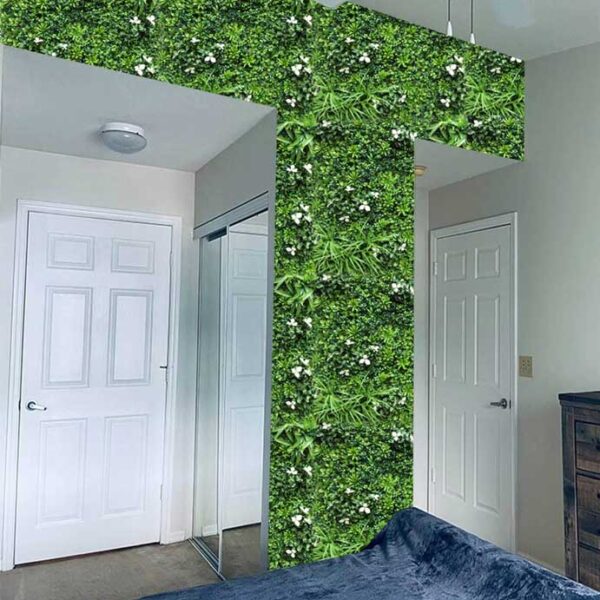 Green PVC Vertical Artificial Wall Mat
